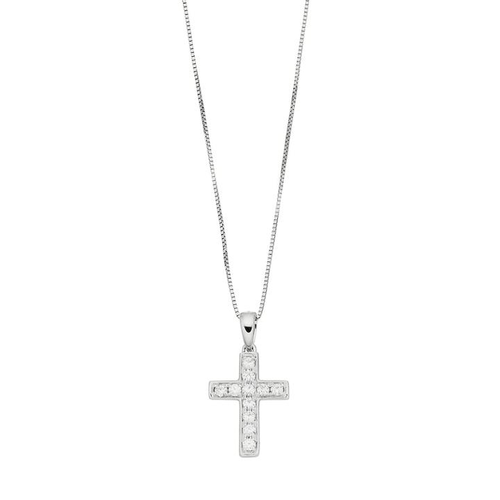 Forever Classic 14k White Gold 1/5 Carat T.w. Lab-created Moissanite Cross Pendant, Women's, Size: 18