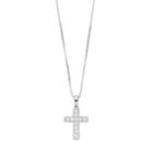 Forever Classic 14k White Gold 1/5 Carat T.w. Lab-created Moissanite Cross Pendant, Women's, Size: 18
