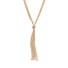 Multistrand Lariat Tassel Necklace, Women's, Gold