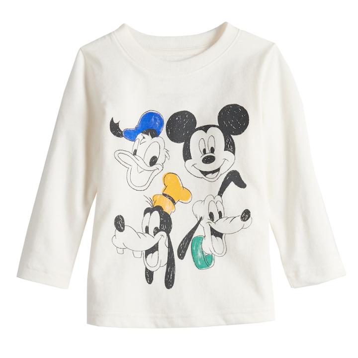 Disney's Mickey Mouse Baby Boy Donald, Mickey, Goofy & Pluto Softest Graphic Tee By Jumping Beans&reg;, Size: 24 Months, White