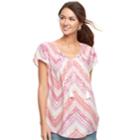 Women's Sonoma Goods For Life&trade; Pintuck Tee, Size: Xl, Med Pink