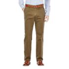Men's Haggar&reg; Performance Cotton Slacks: Straight-fit Comfort Flex Waist Pants, Size: 38x30, Med Green