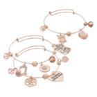 A Daughter Is A Forever Friend Charm Bangle Bracelet Set, Women's, Pink