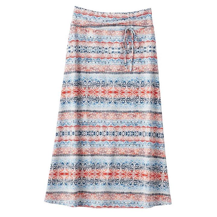 Girls 7-16 Joey B Printed Maxi Skirt, Girl's, Size: Small, Med Blue