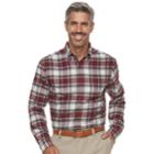 Men's Croft & Barrow&reg; Slim-fit Flannel Button-down Shirt, Size: Large, Light Grey