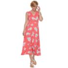 Women's Croft & Barrow&reg; Print Surplice Midi Dress, Size: Small, Med Pink
