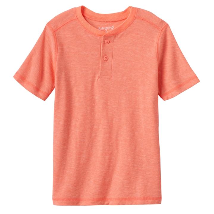 Boys 4-10 Jumping Beans&reg; Slubbed Henley, Size: 4, Lt Orange