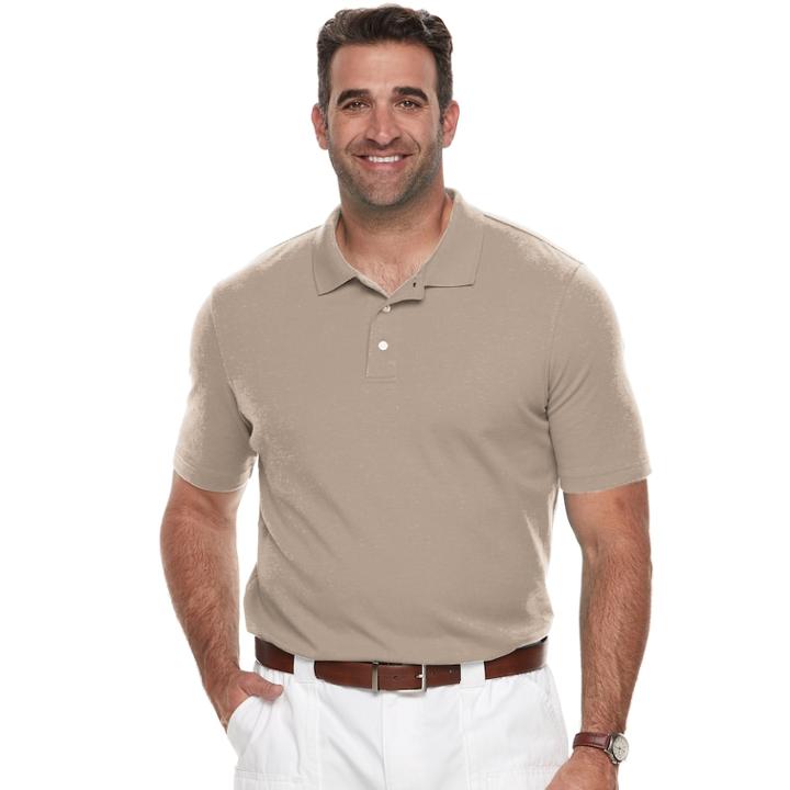 Big & Tall Croft & Barrow&reg; Classic-fit Easy-care Interlock Polo, Men's, Size: 2xb, Med Beige