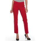Petite Apt. 9&reg; Pull-on Straight-leg Dress Pants, Women's, Size: 8p - Short, Med Red