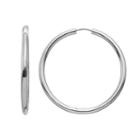 Sterling Silver Endless Hoop Earrings, Women's, Grey