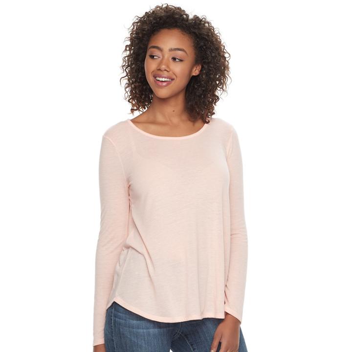Juniors' So&reg; Cross Back Tee, Teens, Size: Xs, Lt Orange