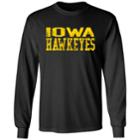 Men's Iowa Hawkeyes Side By Side Tee, Size: Large, Black