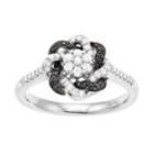 Simply Vera Vera Wang 1/3 Carat T.w. Knot Diamond Ring, Women's, Size: 6, Black