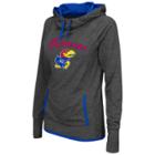 Women's Campus Heritage Kansas Jayhawks Buggin' Hoodie, Size: Medium, Grey (charcoal)