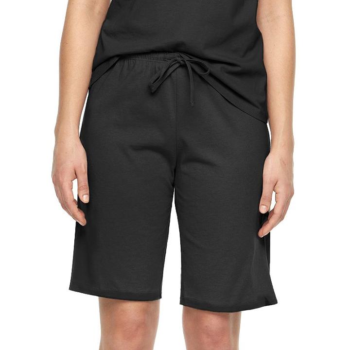 Plus Size Jockey Pajamas: Solid Bermuda Pajama Shorts, Women's, Size: 2xl, Black