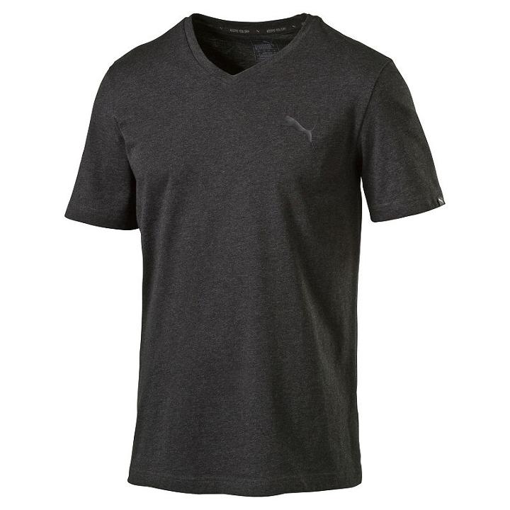Men's Puma Logo Tee, Size: Medium, Grey Other