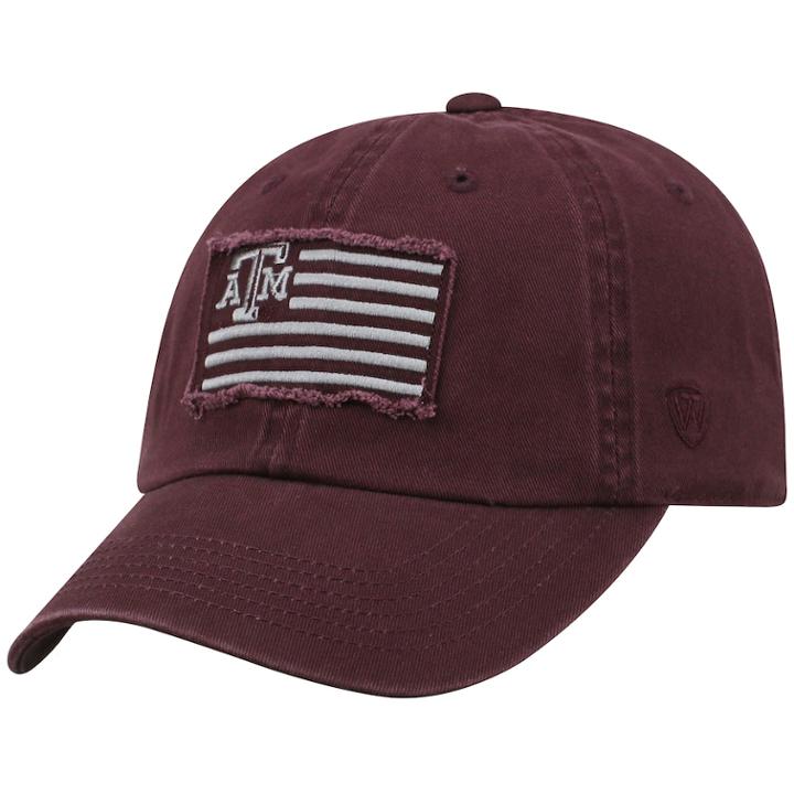 Adult Top Of The World Texas A & M Aggies Flag Adjustable Cap, Men's, Dark Red