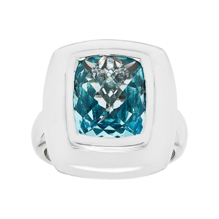 Sterling Silver Blue Topaz Ring, Women's, Size: 7