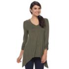 Women's Apt. 9&reg; Shark-bite Hem Tunic, Size: Xl, Med Green