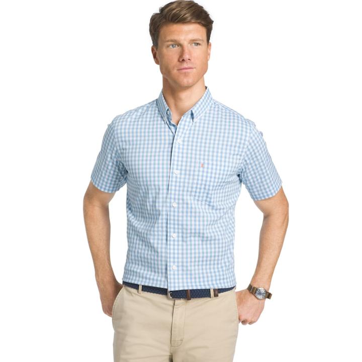 Men's Izod Replen Button-down Shirt, Size: Large, Brt Blue
