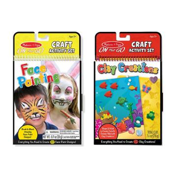 Melissa & Doug Face Painting & Clay Creations On-the-go Crafts Bundle, Multicolor