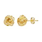 14k Gold-plated Love Knot Stud Earrings, Women's, Gold