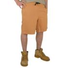 Men's Stanley Classic-fit Belted Twill Elastic-waist Shorts, Size: 38, Orange