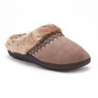 Women's Isotoner Nola Microsuede Clog Slippers, Size: Large, Brown