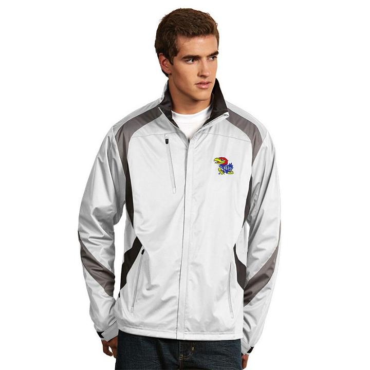 Men's Antigua Kansas Jayhawks Tempest Desert Dry Xtra-lite Performance Jacket, Size: Xl, White