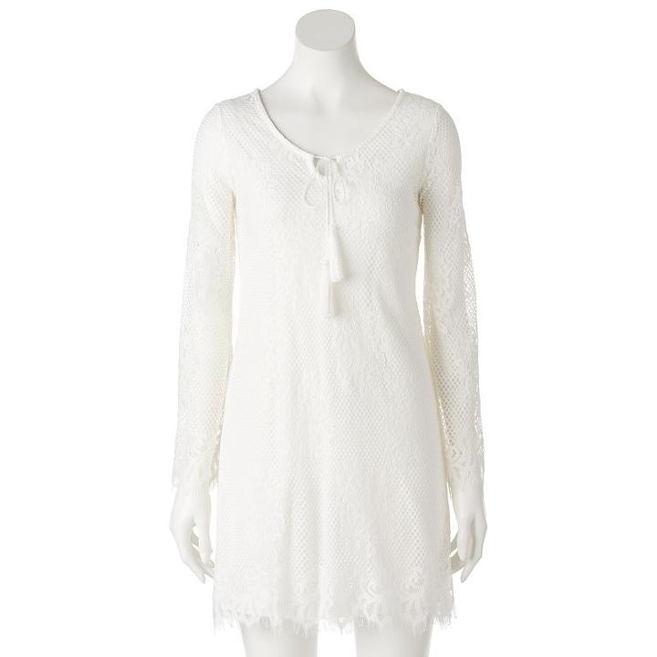 Women's Tiana B Floral Lace Shift Dress, Size: 12, Natural