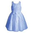 Girls 4-6x Youngland Floral & Scrollwork Dress, Size: 6x, Dark Blue