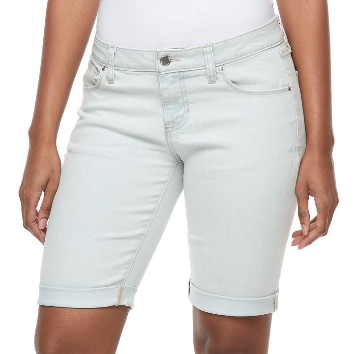 Women's Apt. 9&reg; Bermuda Jean Shorts, Size: 14, Light Blue