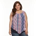 Plus Size Ab Studio Cold-shoulder Popover Top, Women's, Size: 3xl, Ovrfl Oth