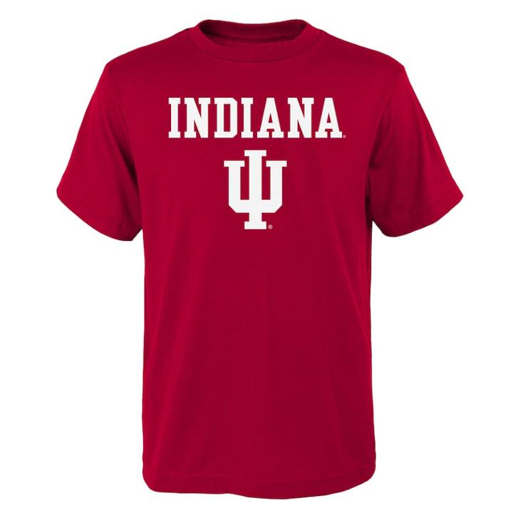 Boys' 4-18 Indiana Hoosiers Goal Line Tee, Size: 4-5, Red