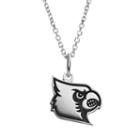 Fiora Sterling Silver Louisville Cardinals Team Logo Pendant Necklace, Women's, Size: 16, Grey