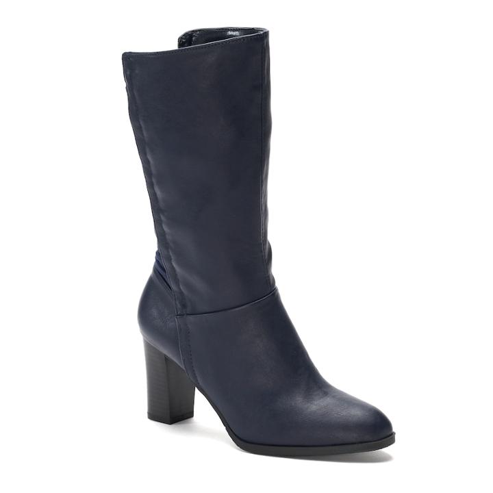 New York Transit Must Be Right Women's High Heel Boots, Size: Medium (9.5), Blue