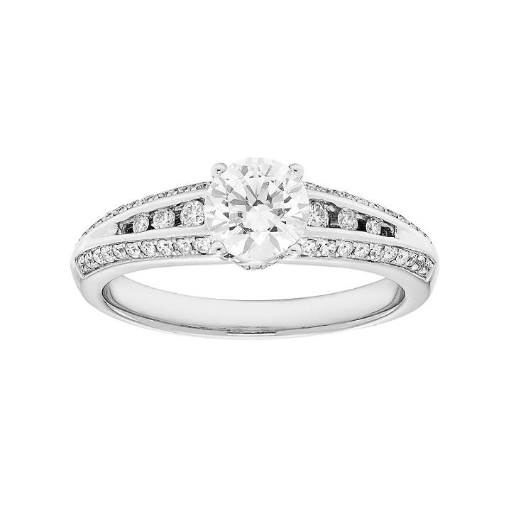14k White Gold 7/8 Carat T.w. Igl Certified Diamond Engagement Ring, Women's, Size: 6