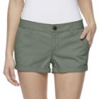 Juniors' So&reg; Chino Shortie Shorts, Girl's, Size: 13, Med Green