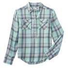 Girls 7-16 Mudd&reg; Patterned High-low Popover Shirt, Girl's, Size: 14, Brt Green
