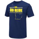 Men's Campus Heritage Michigan Wolverines Motto Tee, Size: Large, Blue (navy)