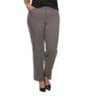 Plus Size Apt. 9&reg; Torie Curvy Straight-leg Pants, Women's, Size: 18 W, Grey