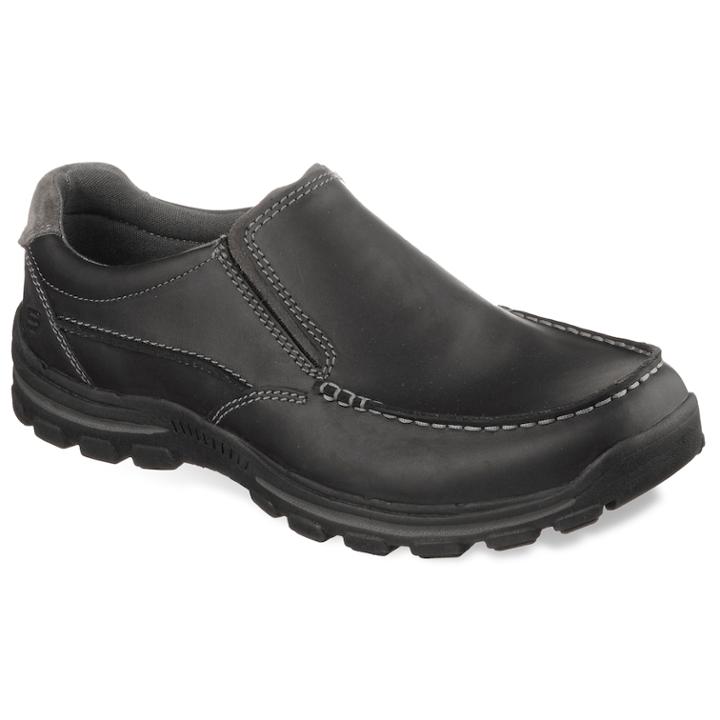 Skechers Relaxed Fit Braver Men's Slip-on Shoes, Size: 9.5, Grey (charcoal)