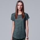 Women's Simply Vera Vera Wang Essential Windy Jacquard Tee, Size: Xs, Green