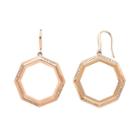 Marie Claire Jewelry Crystal Rose Gold Tone Octagon Drop Earrings, Women's, Pink