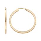 10k Gold Textured Hoop Earrings, Women's, Multicolor