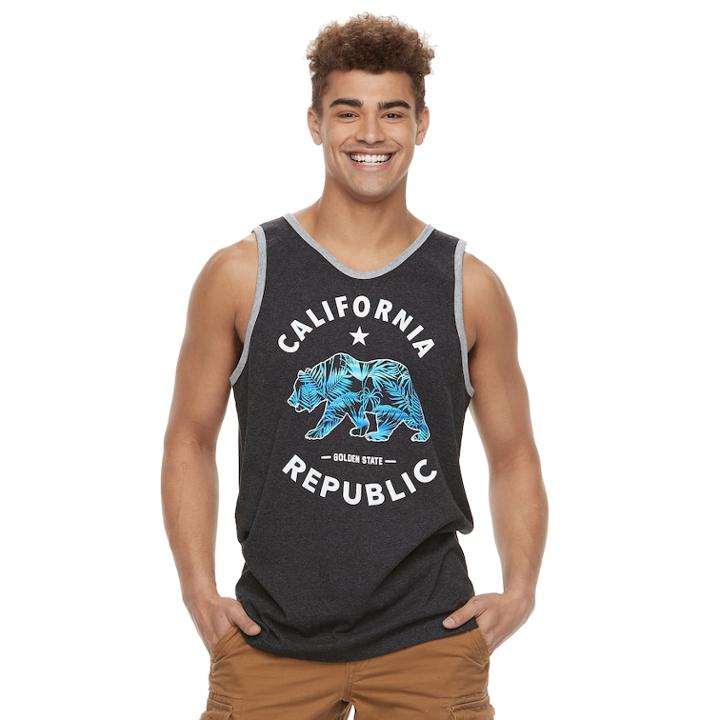 Men's Urban Pipeline® Graphic Tank, Size: Large, Grey