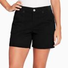 Women's Gloria Vanderbilt Cathy Comfort Waist Cargo Shorts, Size: 10, Black