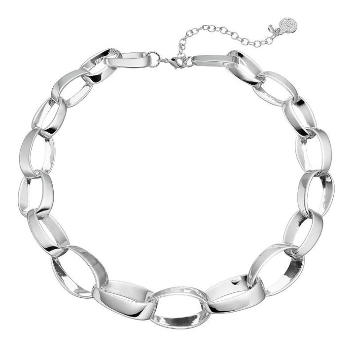 Dana Buchman Oval Link Necklace, Women's, Silver