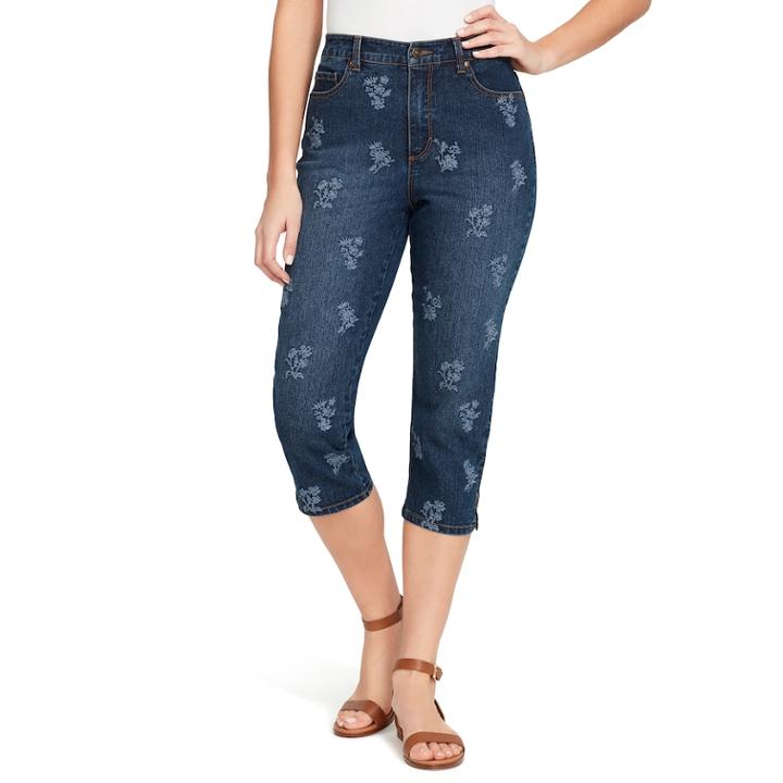 Women's Gloria Vanderbilt Amanda Capris, Size: 6, Med Blue