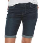 Women's Apt. 9&reg; Cuffed Bermuda Jean Shorts, Size: 8, Dark Blue